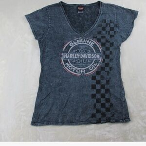 Harley-Davidson Distressed Black and Gray Tee